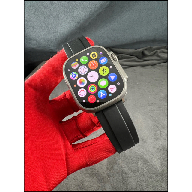 Apple Watch(アップルウォッチ)のワインディングラバーベルト　Dバックル付 アップルウォッチ　applewatch メンズの時計(ラバーベルト)の商品写真