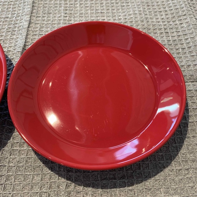 イッタラ ティーマ サイズ違い プレート 廃盤 テラコッタ 赤色 皿 2枚セット