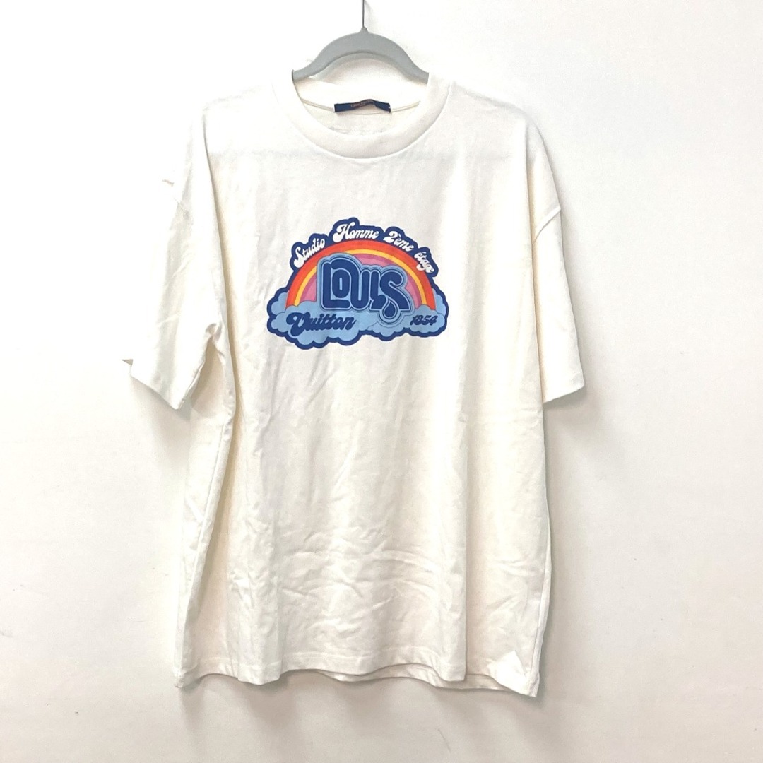 ルイヴィトン LOUIS VUITTON レインボープリンテッドTシャツ 1AB4UP 23SS アパレル トップス 半袖Ｔシャツ コットン ホワイト 美品