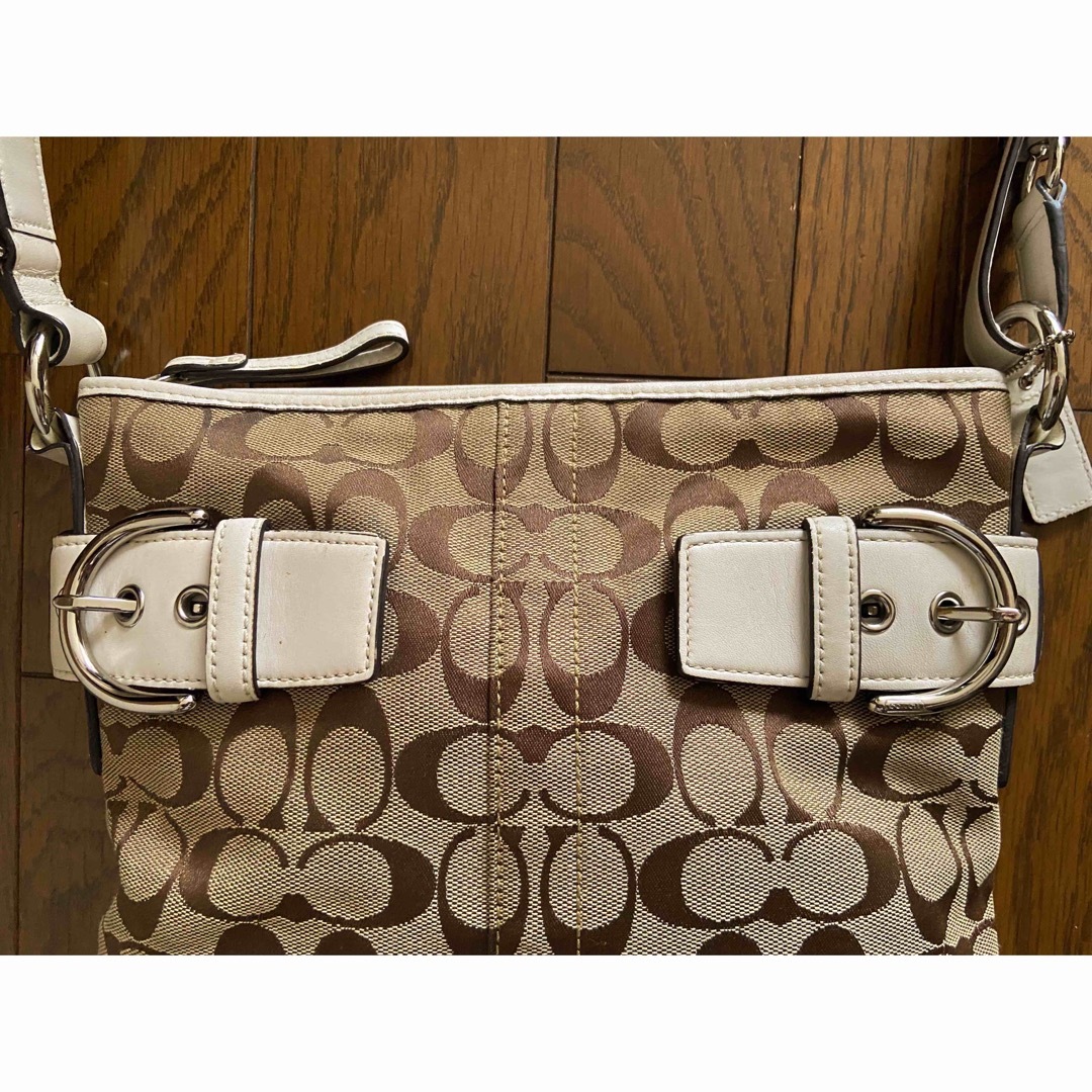 COACH コーチ ショルダーバッグ シグネチャー レザー キャンバス