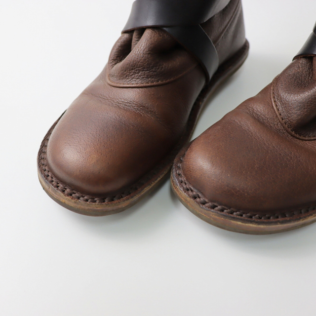 trippen(トリッペン)のtrippen トリッペン fold レザー ベルト付き ミドルブーツ 36/ブラウン【2400013351416】 レディースの靴/シューズ(ブーツ)の商品写真