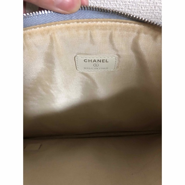 CHANEL ポーチ クラッチバッグ コココマーク ドーヴィルライン ツイード