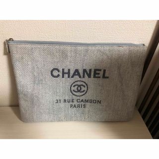 シャネル(CHANEL)のCHANEL ポーチ クラッチバッグ コココマーク ドーヴィルライン ツイード(クラッチバッグ)