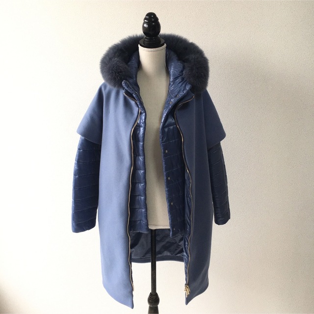 美品 定価24万円 HERNO ヘルノ 近年 ダウン ファー コート