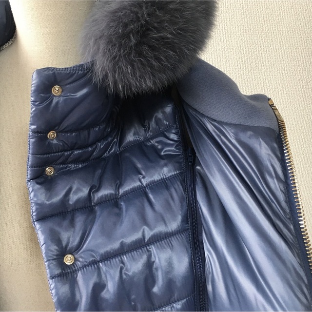 美品 定価24万円 HERNO ヘルノ 近年 ダウン ファー コート