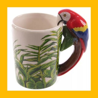マグカップ 鳥 コンゴウインコ 大きめ ペア 小物入れ ペン立て ティーカップ(グラス/カップ)