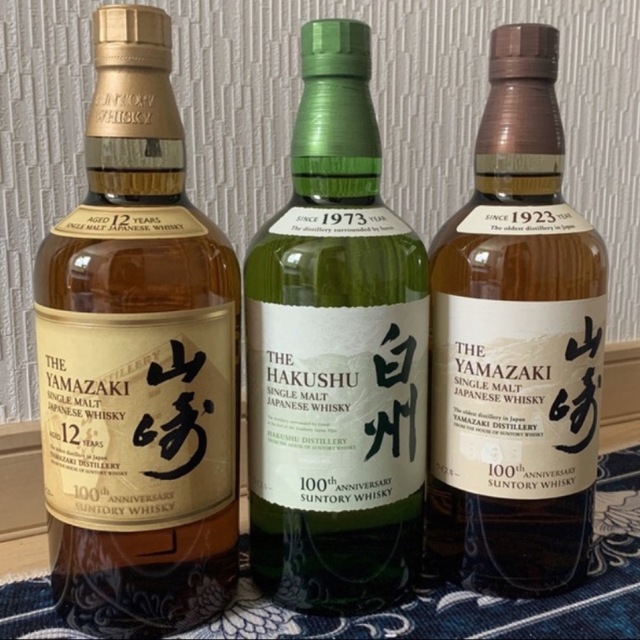 山崎12年　　山崎NV     白州NV    ３本セット 食品/飲料/酒の酒(ウイスキー)の商品写真