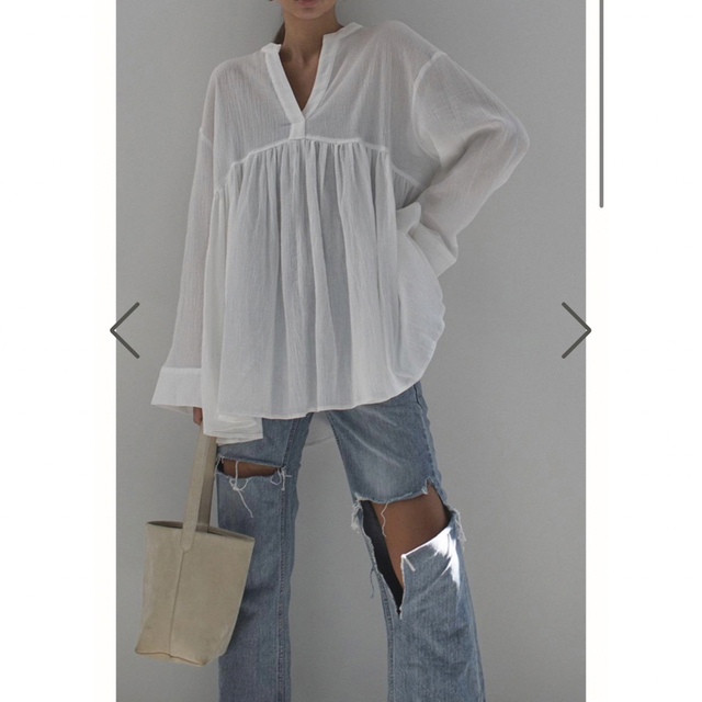 room306 CONTEMPORARY(ルームサンマルロクコンテンポラリー)のCotton Gauze Flare Shirt 新品未着用 レディースのトップス(チュニック)の商品写真