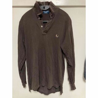 フレッドペリー(FRED PERRY)のフレッドペリー FRED PERRY 長袖ポロシャツ　サイズL  ブラウン(ポロシャツ)