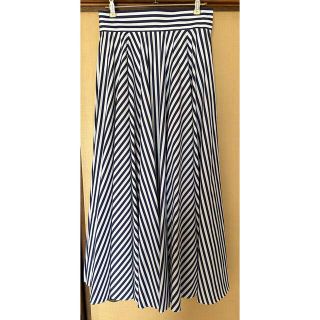 ドゥロワー(Drawer)のSHE tokyo Rachel marine stripe36 試着のみ美品(ロングスカート)