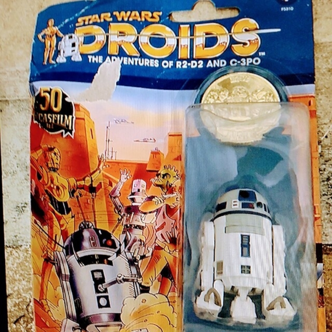 スター・ウォーズ ドロイド R2-D2 レトロ  フィギュア、パッケージ少し傷み