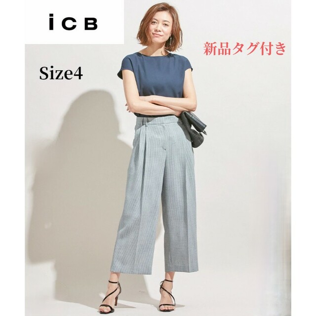 【iCB】アイシービー 新品タグ付き Check Dye パンツ サイズ4