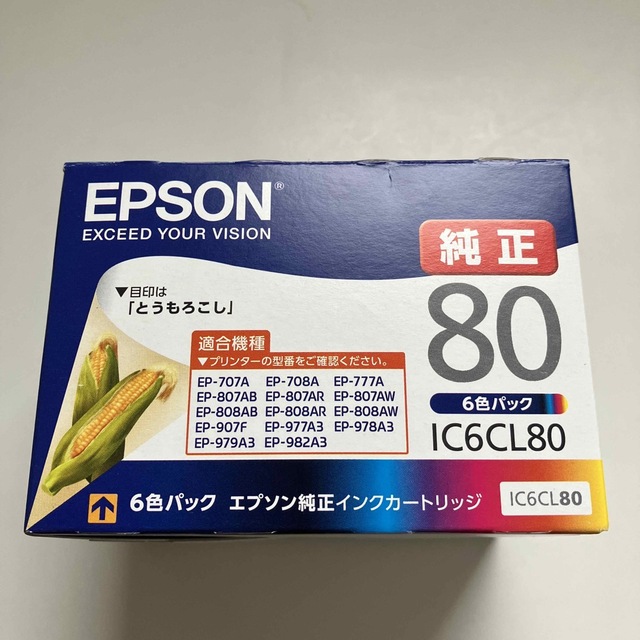 新品未使用◇エプソン 純正インクカートリッジ IC6CL80 6色 とうもろこし