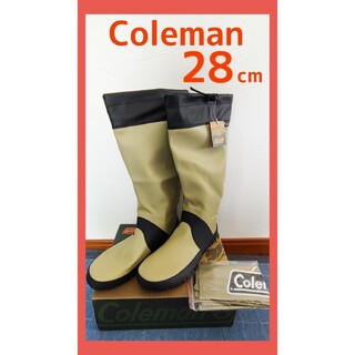 コールマン(Coleman)の新品　28cm　Coleman　長靴　レインシューズ　折り畳み　ベージュ　メンズ(長靴/レインシューズ)