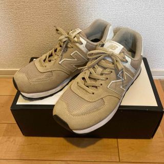 ニューバランス(New Balance)のニューバランス574クラシック　スニーカー　ベージュ25.５cm(スニーカー)