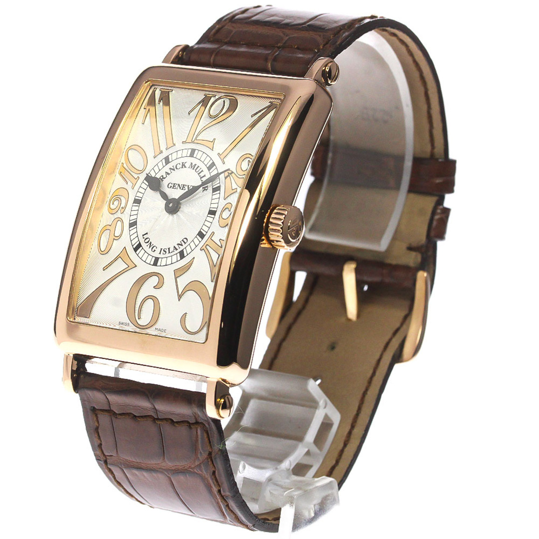 フランクミュラー FRANCK MULLER 1002QZREL ロングアイランド レリーフ K18PG クォーツ メンズ _753637