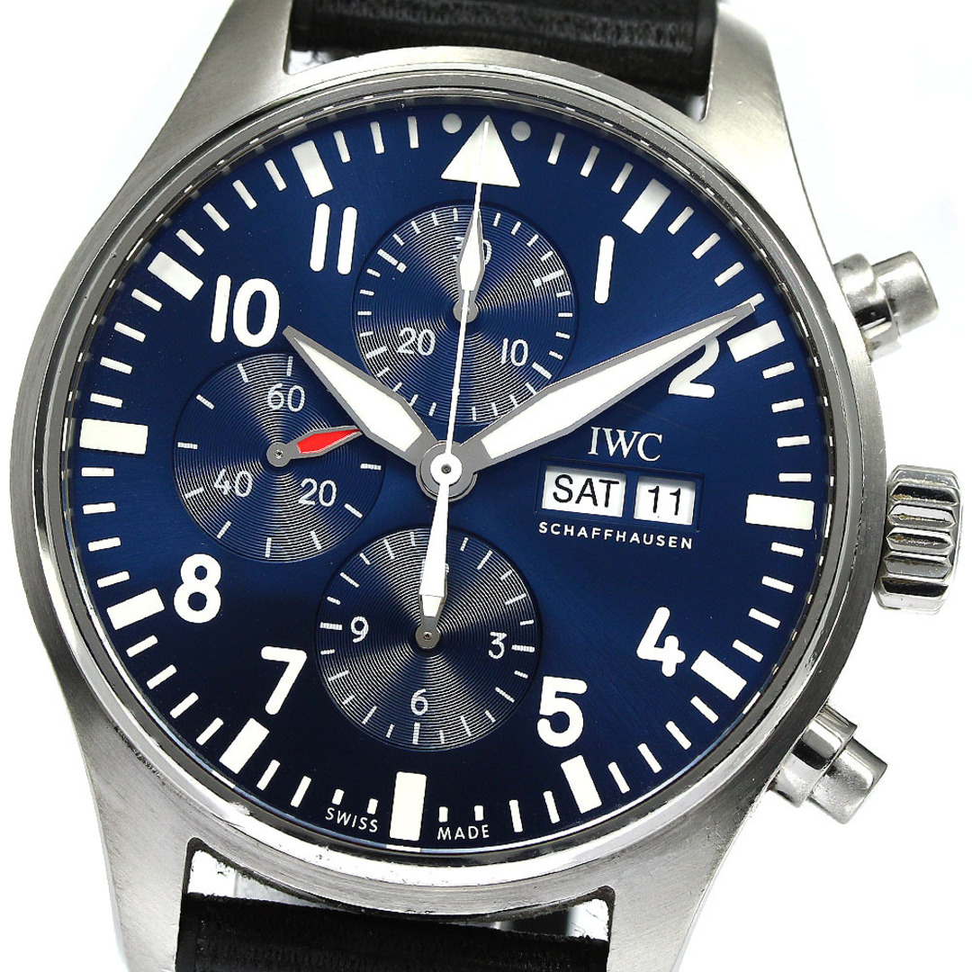 IWC SCHAFFHAUSEN IW377714 パイロットウォッチ プティ プランス クロノグラフ 自動巻き メンズ _754155