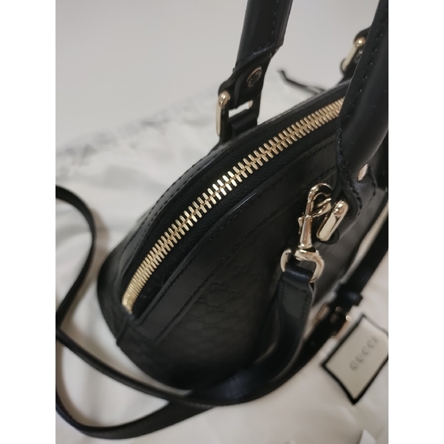 美品✨】GUCCI グッチ 2way ハンドバッグ マイクログッチシマ 黒 美品✨】GUCCI グッチ 2way ハンドバッグ マイクログッチシマ 黒