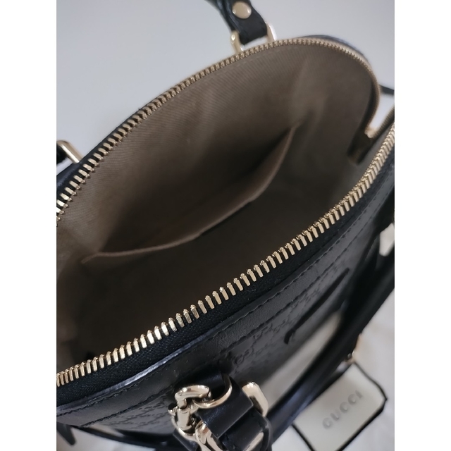 GUCCI - GUCCI マイクロGGバッグ 2WAY ドーム型 ブラックの通販 GUCCI - GUCCI マイクロGGバッグ 2WAY ドーム型 ブラックの通販
