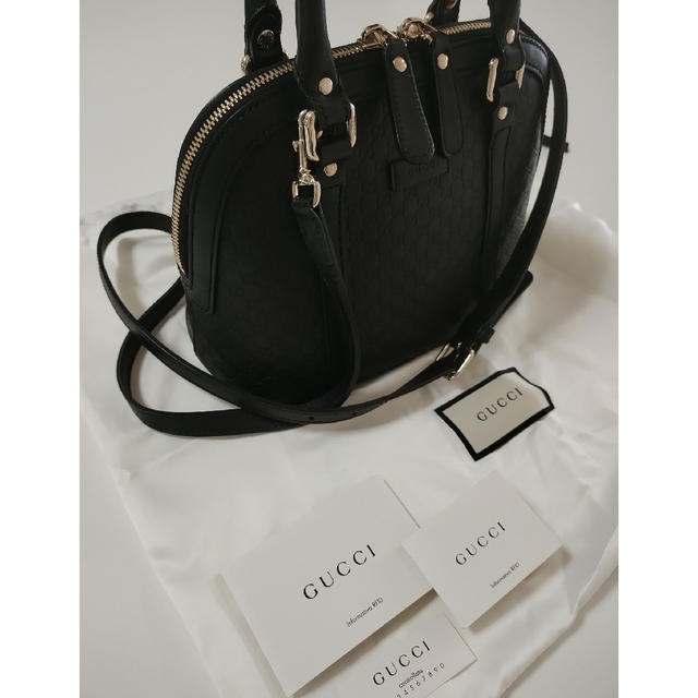 GUCCI - GUCCI マイクロGGバッグ 2WAY ドーム型 ブラックの通販 GUCCI - GUCCI マイクロGGバッグ 2WAY ドーム型 ブラックの通販