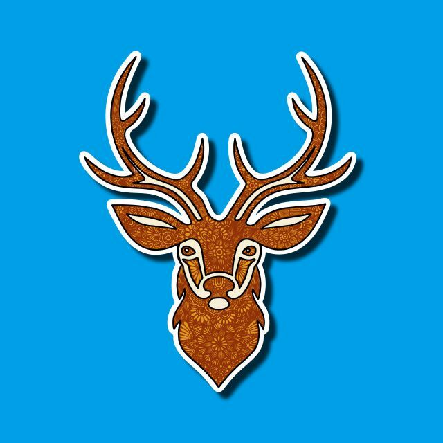 オリジナルステッカー(deer) エンタメ/ホビーの美術品/アンティーク(その他)の商品写真