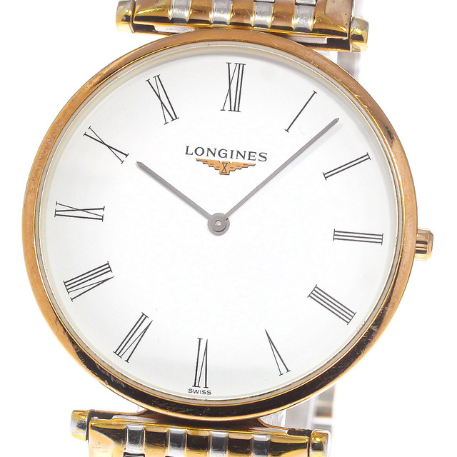 ロンジン LONGINES L4.755.1 ラ グラン クラシック ドゥ クォーツ メンズ 保証書付き_754610商品の状態ガラス