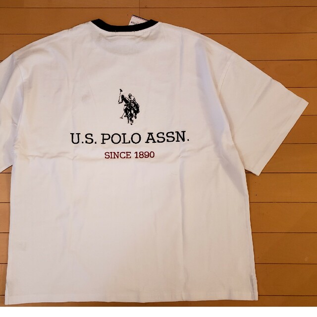 U.S. POLO ASSN.(ユーエスポロアッスン)のU.S. POLO ASSN 新品タグ付きオーバーサイズバック刺繍リンガーTシャ メンズのトップス(Tシャツ/カットソー(七分/長袖))の商品写真
