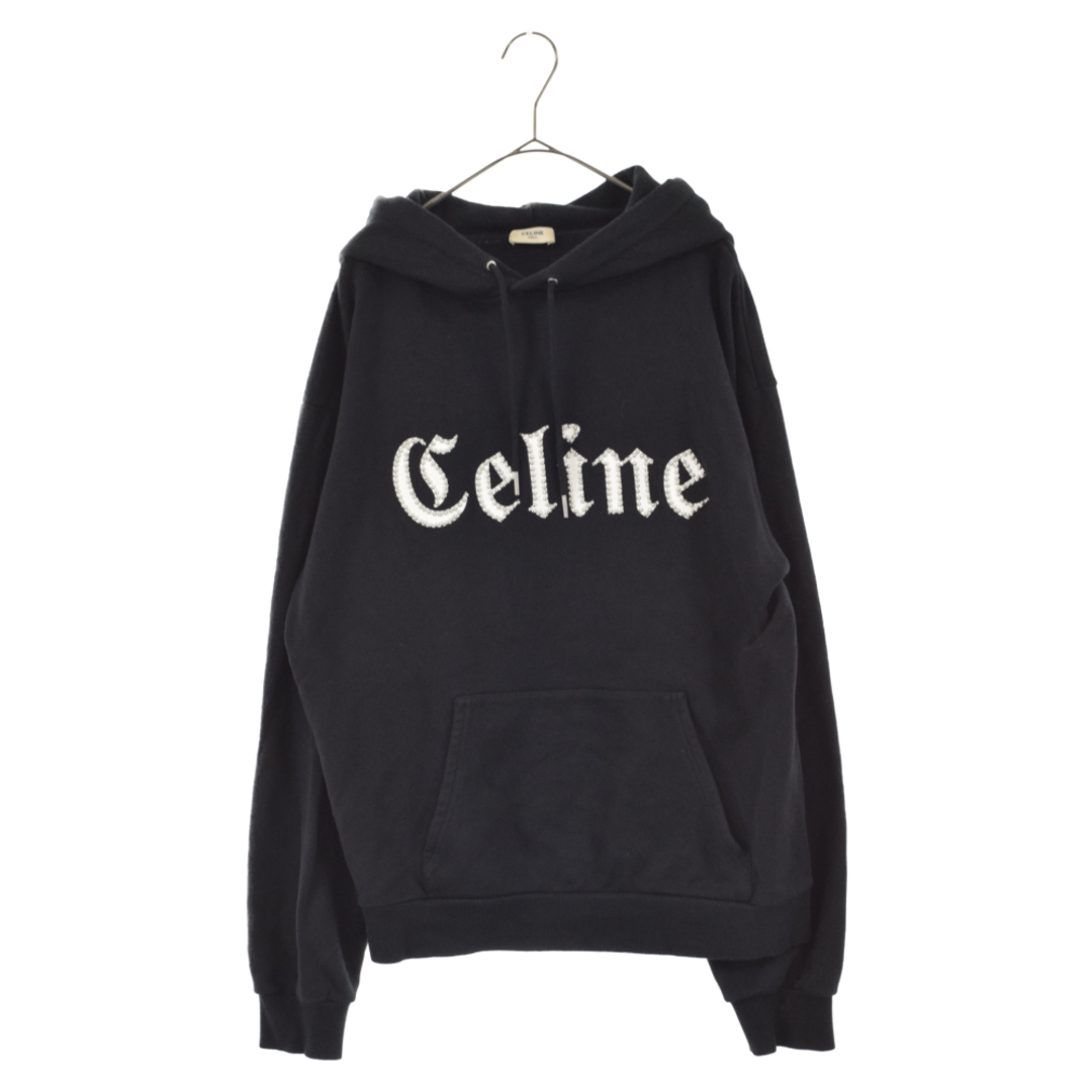 CELINE セリーヌ 22SS Hoodie In Cotton Fleece With Studs 2Y700670Q スタッズ ロゴ スウェット パーカー ブラック