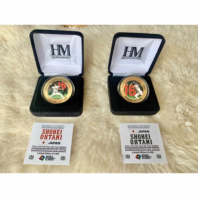 2023 WBC 大谷 翔平選手 (投手)\u0026(打者)ゴールドカラーコイン tic