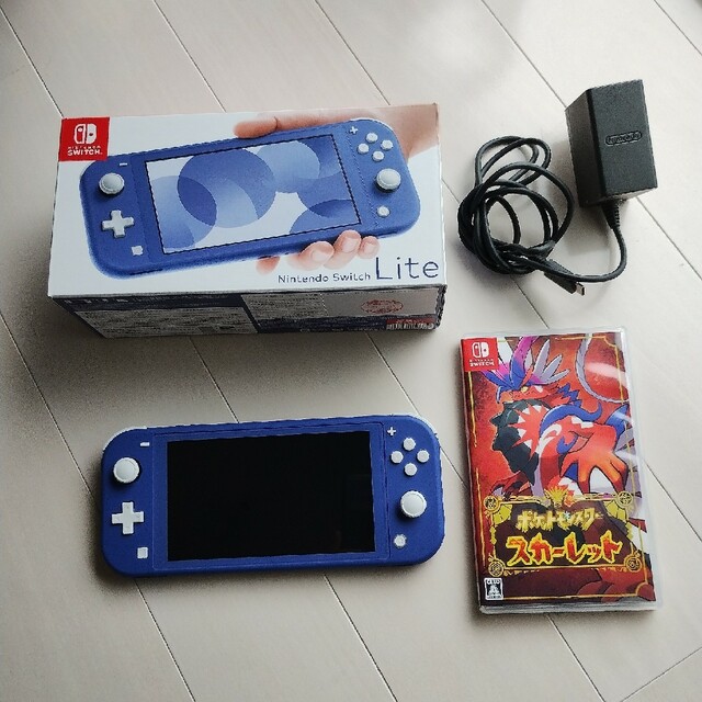 Nintendo Switch LITE ブルー　ポケモンスカーレット＋ケース付