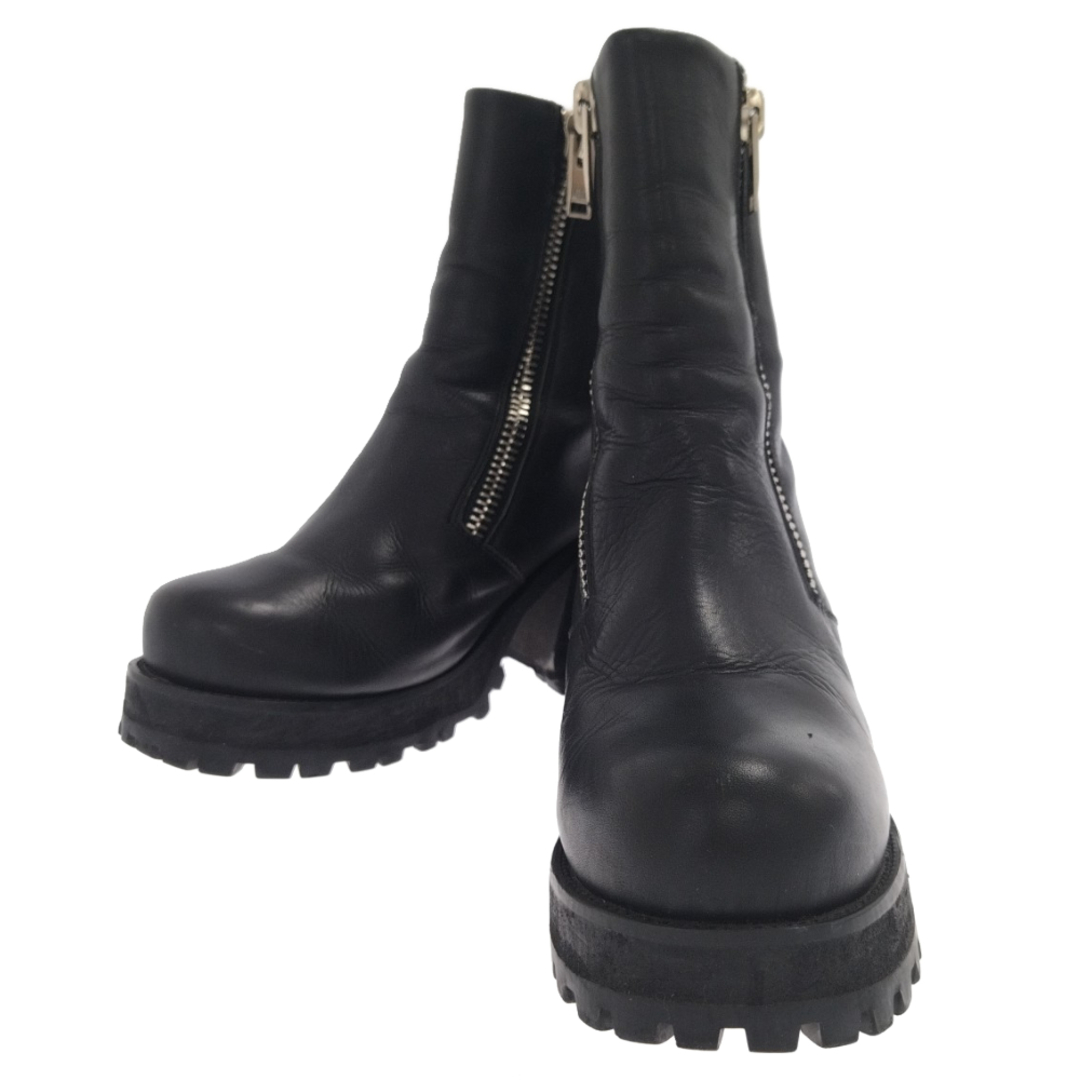 UNIF(ユニフ)のUNIF ユニフ SO CALLD BOOTS サイドジップ メタルヒール レザーブーツ レディース ブラック EU36/22cm UMBO-1025 レディースの靴/シューズ(ブーツ)の商品写真