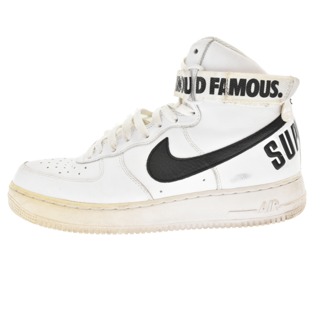 310センチワイズNIKE ナイキ 14AW × SUPREME AIR FORCE 1 HIGH SUPREME SP ×シュプリーム エアフォース1 ハイカットスニーカー ホワイト US11/29cm 698696-100