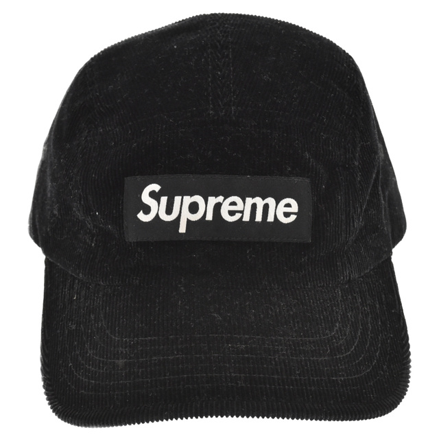 SUPREME シュプリーム 22AW Loro Piana Corduroy Camp Cap ロロピアーナ コーデュロイ キャンプキャップ ブラック 帽子キャップ