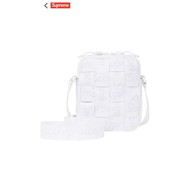 【新品★送料込み‼️】Woven Shoulder Bag White 1