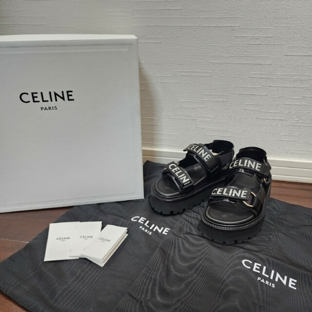 新品未使用⭐正規品⭐CELINE⭐セリーヌ⭐バルキー⭐ロゴテープサンダル⭐35靴/シューズ