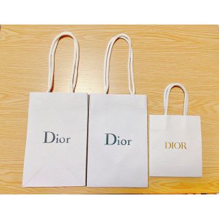 クリスチャンディオール(Christian Dior)のディオール　紙袋　3枚セット 【美品】 目立った汚れキズなし　Dior DIOR(ショップ袋)