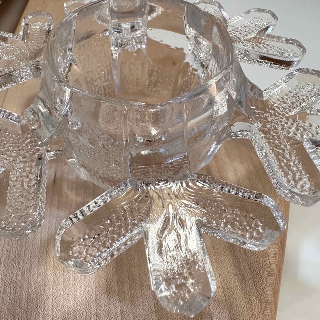 iittala(イッタラ)のiittala/イッタラ Snow Crystal キャンドルホルダー　北欧レア ハンドメイドのインテリア/家具(アロマ/キャンドル)の商品写真