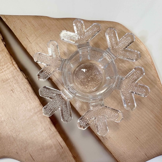 iittala(イッタラ)のiittala/イッタラ Snow Crystal キャンドルホルダー　北欧レア ハンドメイドのインテリア/家具(アロマ/キャンドル)の商品写真