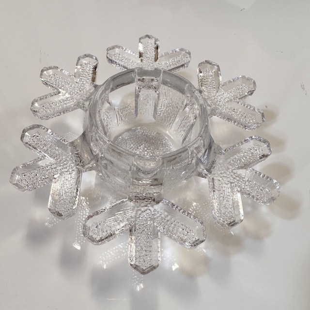 iittala(イッタラ)のiittala/イッタラ Snow Crystal キャンドルホルダー　北欧レア ハンドメイドのインテリア/家具(アロマ/キャンドル)の商品写真