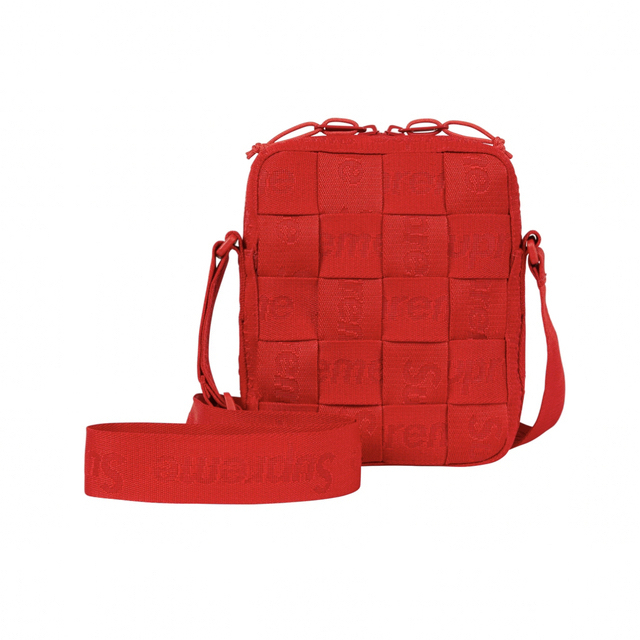 supreme woven shoulder bag "red" 新品未使用