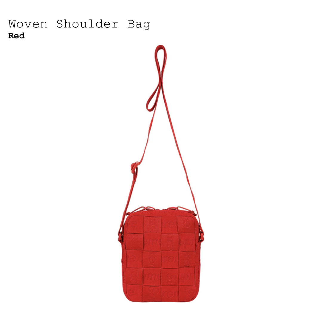 supreme woven shoulder bag "red" 新品未使用