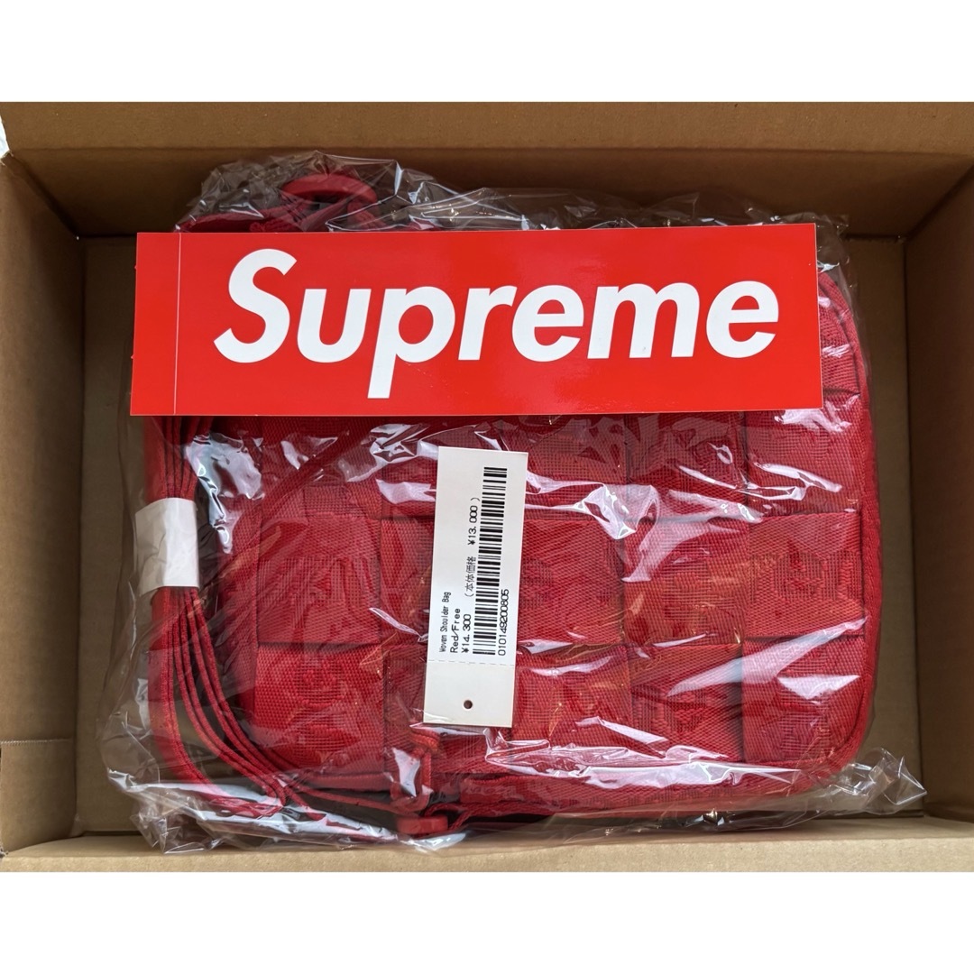 supreme woven shoulder bag "red" 新品未使用