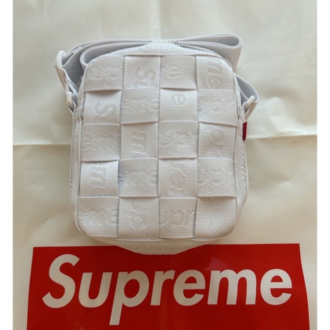 Supreme Woven Shoulder Bag White