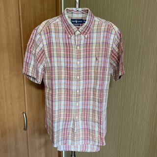 ラルフローレン(Ralph Lauren)の90s『Ralph Lauren』BDシャツ　リネンシャツ　チェック(シャツ)