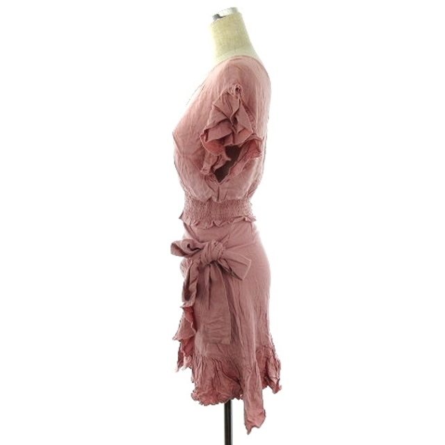 SNIDEL(スナイデル)のスナイデル セットアップ ブラウス 半袖 スカート ミニ 無地 F ピンク レディースのトップス(シャツ/ブラウス(半袖/袖なし))の商品写真