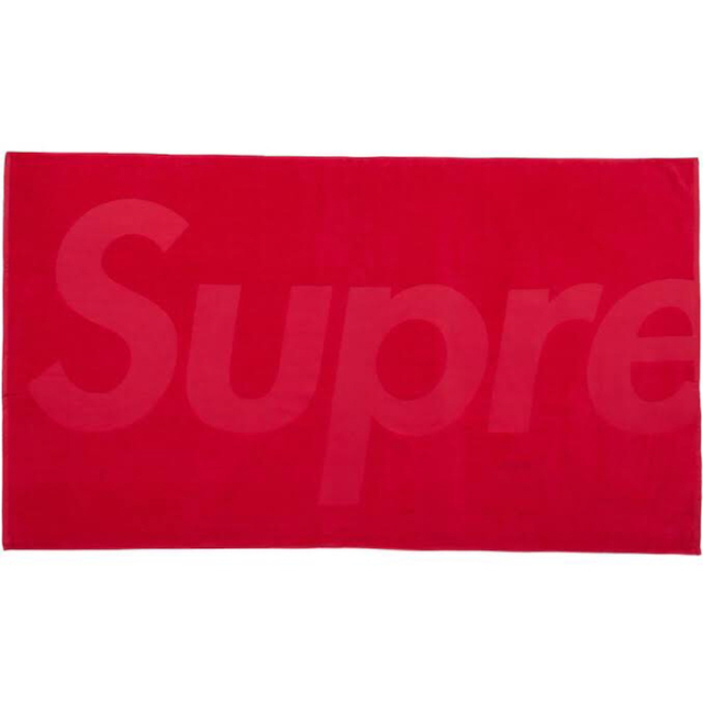 Supreme(シュプリーム)のsupreme 2023 ss Tonal Logo Towel red インテリア/住まい/日用品の日用品/生活雑貨/旅行(タオル/バス用品)の商品写真