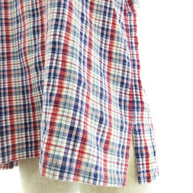 McGREGOR(マックレガー)のマックレガー マクレガーシャツ カットソー 半袖 薄手 チェック M 赤 青 レディースのトップス(シャツ/ブラウス(半袖/袖なし))の商品写真