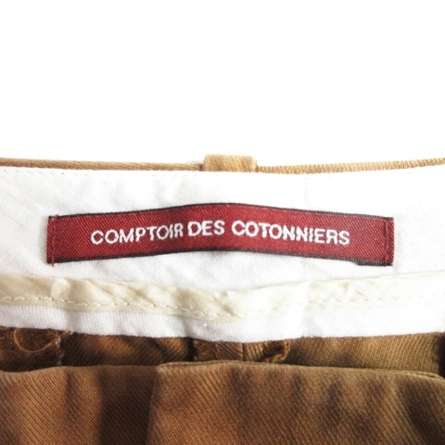 Comptoir des cotonniers(コントワーデコトニエ)のコントワーデコトニエ  パンツ テーパード クロップド ジップフライ 38 茶 レディースのパンツ(その他)の商品写真