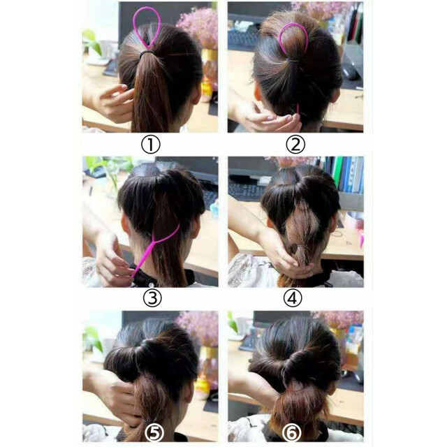 マート くるりんぱスティック お団子メーカー コーム 4点セット ヘアアレンジ