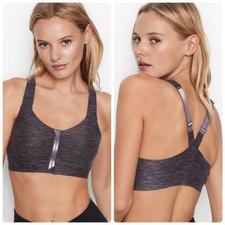 ヴィクトリアズシークレット(Victoria's Secret)の【新品】VS ノックアウト スポーツブラ ブラックヘザー 36B(ブラ)